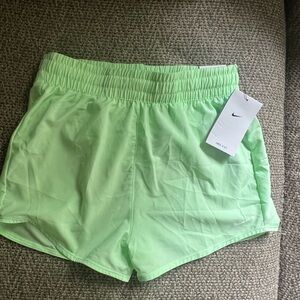Nike Girls Light Lime  Green Shorts